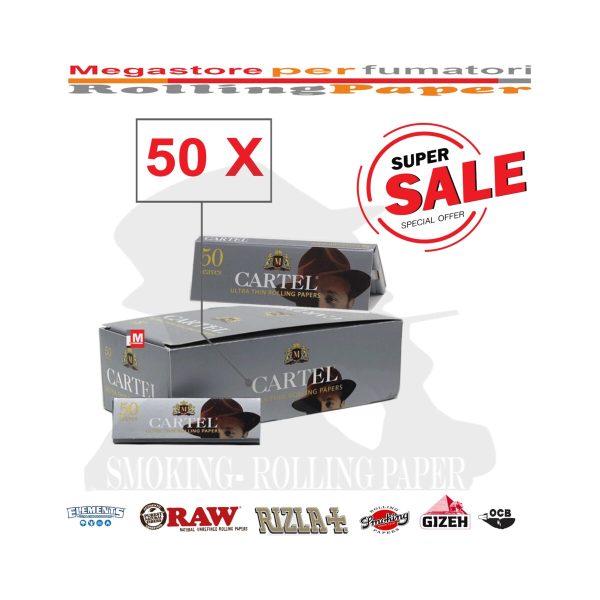 master-107 Cartine Cartel Silver Corte Regular – Confezione da 50 libretti