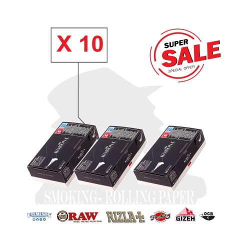 master-115 Tubetti per sigarette Korona Slim 6,8 mm ai carboni attivi – 10 scatole da 120 tubetti