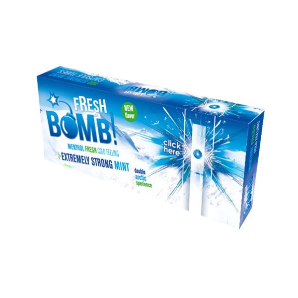 master-120 Tubes à cigarettes Fresh Bomb Arctic Strong Mint Regular 8 mm – lot de 100 tubes
