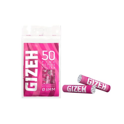 Filtri ai carboni attivi Gizeh Pink Extra Slim 6 mm – 50 filtri