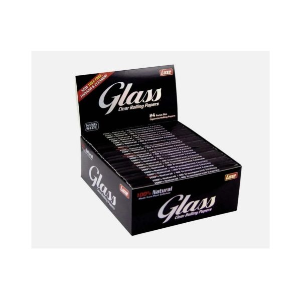 master-151 Cartine Glass Clear in cellulosa trasparente King Size – Confezione da 24 libretti