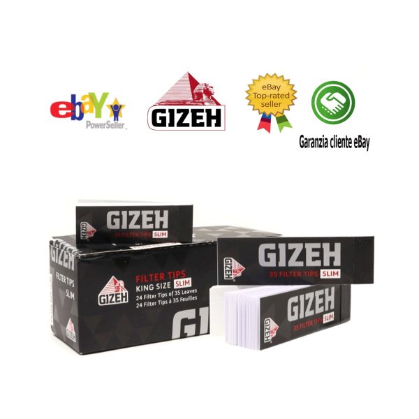 master-184 Filtri in cartoncino Gizeh Black Slim perforati – 24 blocchetti