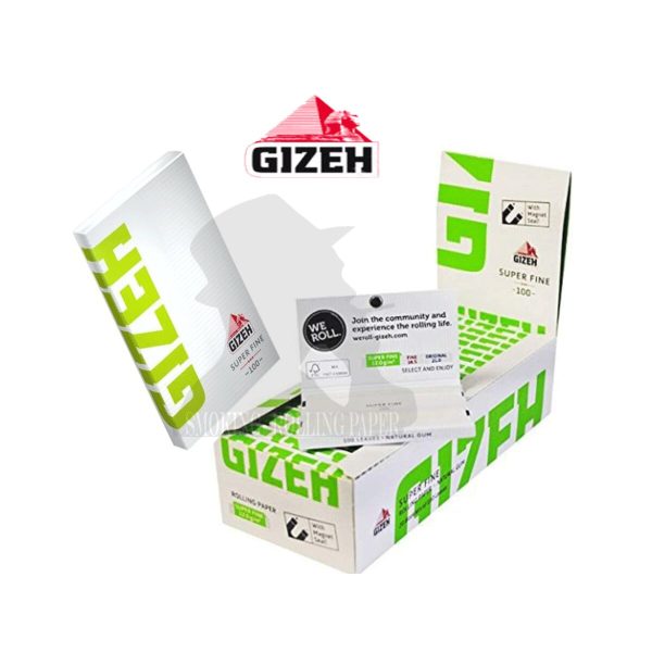 master-197 Gizeh Super Fine Green Regular Zigarettenpapier – Packung mit 20 Heftchen