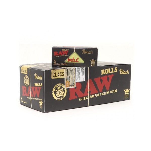 master-250 Cartine a rotolo RAW Natural Black Rolls Slim – 12 rotolini
