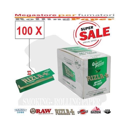 master-279 Cartine Rizla Green Corte Regular – Confezione da 100 libretti