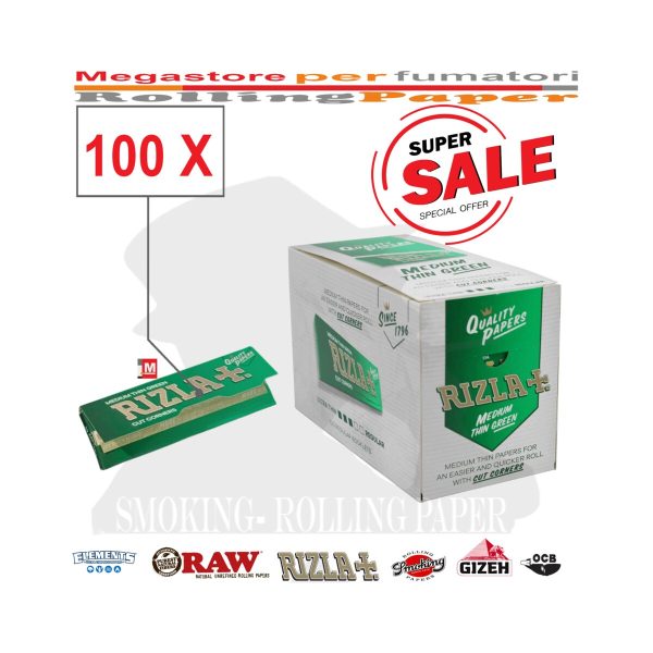 master-279 Rizla Green Regular Zigarettenpapier – Packung mit 100 Heftchen