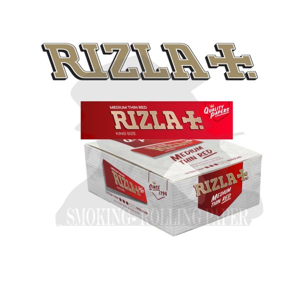 master-304 Rizla Red King Size Slim Zigarettenpapier – Packung mit 50 Heftchen