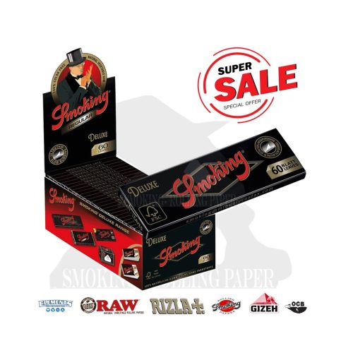 master-341 Cartine Smoking Deluxe Black Corte Regular – Confezione da 50 libretti