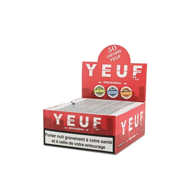 master-356 YEUF Original King Size Zigarettenpapier – Packung mit 50 Heftchen