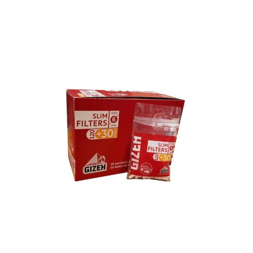 master-38 Filtri Gizeh Slim 6 mm 120+30 – Confezione da 150 filtri