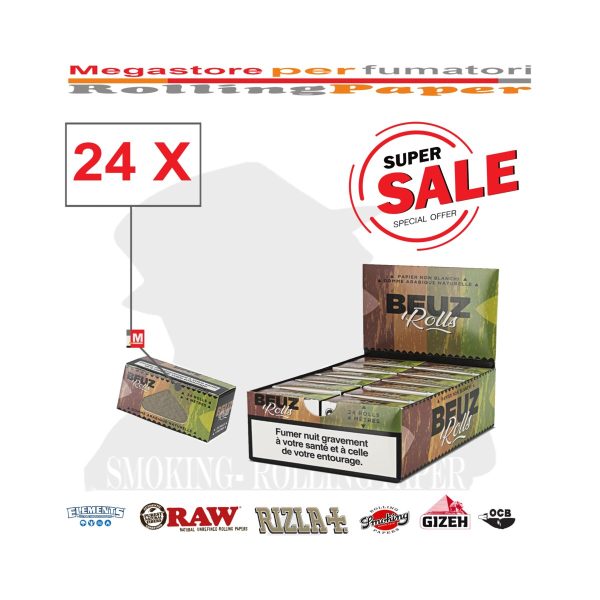 master-397 Cartine a rotolo BEUZ Brown Rolls King Size – 24 rotolini