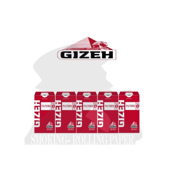 Filtri Gizeh Red Regular 8 mm con dosatore – 10 astucci da 100 filtri