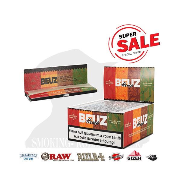 master-75 BEUZ White King Size Slim Zigarettenpapier – Packung mit 50 Heftchen
