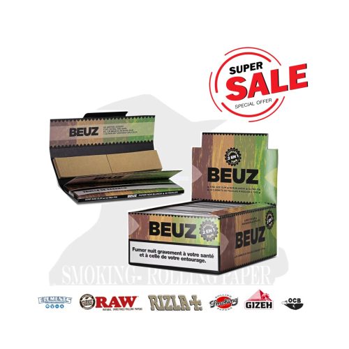 Cartine BEUZ Brown King Size con filtri – Confezione da 24 libretti