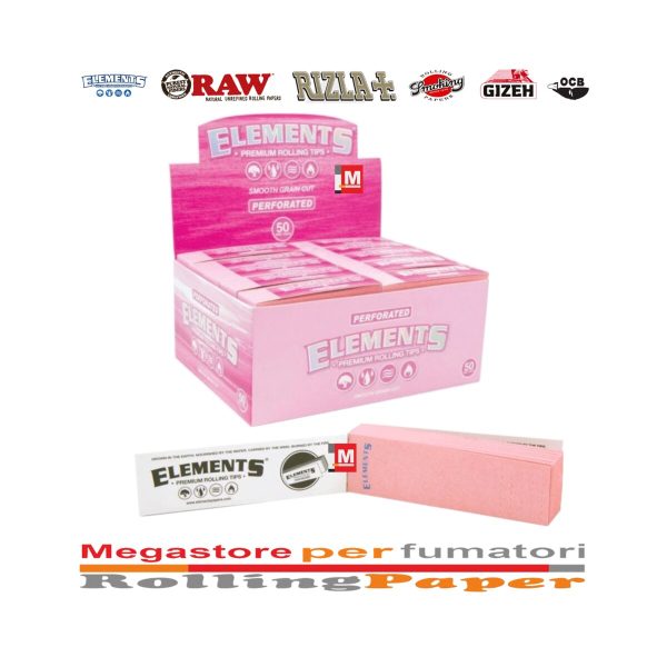 Filtres en carton Elements Pink Slim perforés – 50 carnets