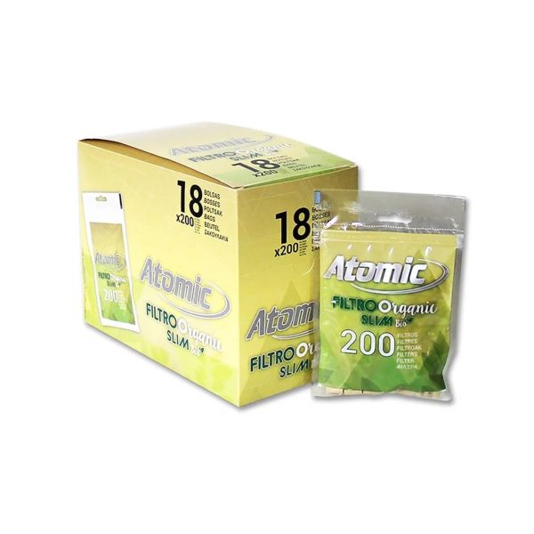 master-92 Filtri Atomic Organic Slim 6 mm biodegradabili – 200 filtri