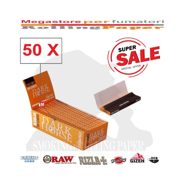 master-93 Cartine Dark Horse Liquorice Corte Regular – Confezione da 50 libretti