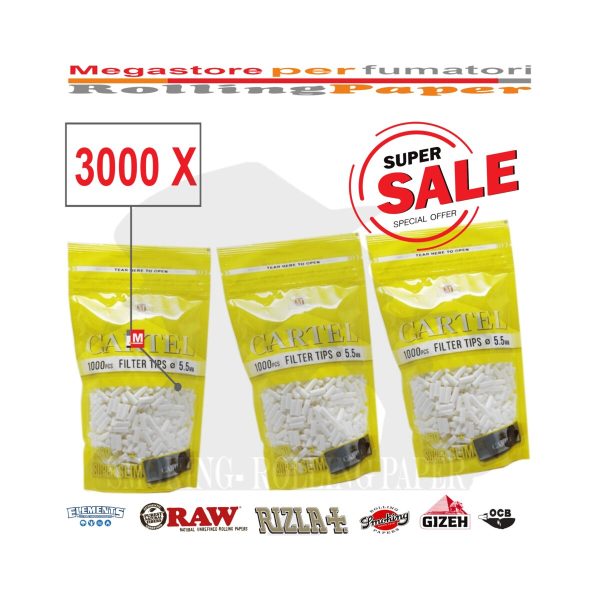 master-95 Filtri Cartel Super Slim 5,5 mm Multipack – 3.000 filtri